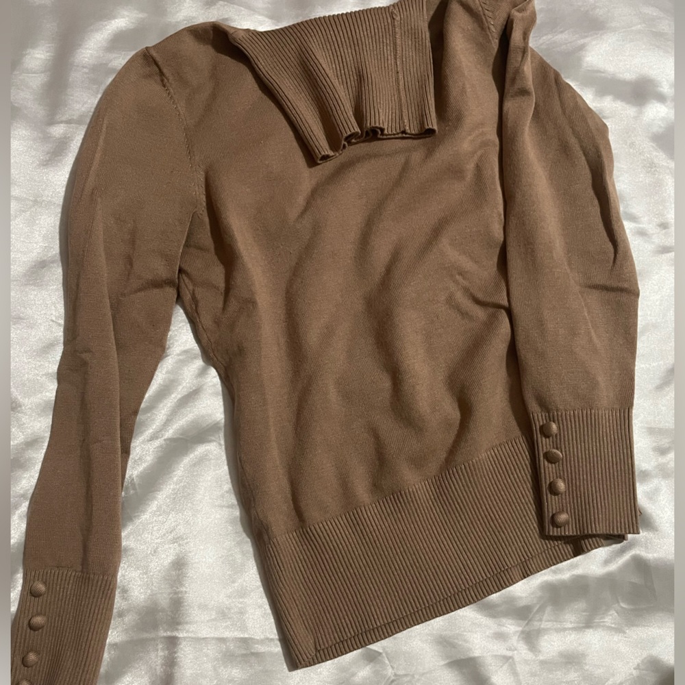 Beige turtleneck
